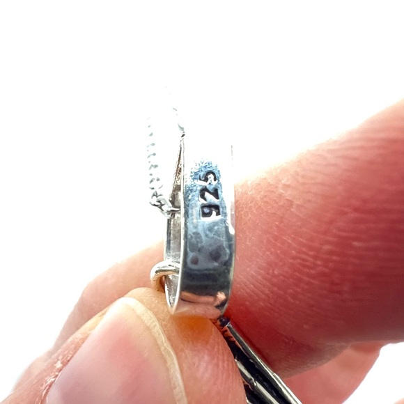 925 Simpler Modern Triple Larimar Necklace Pendant - Picture 5 of 6